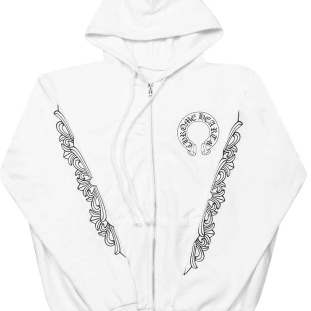 Chrome Hearts Graphic White Hoodie
